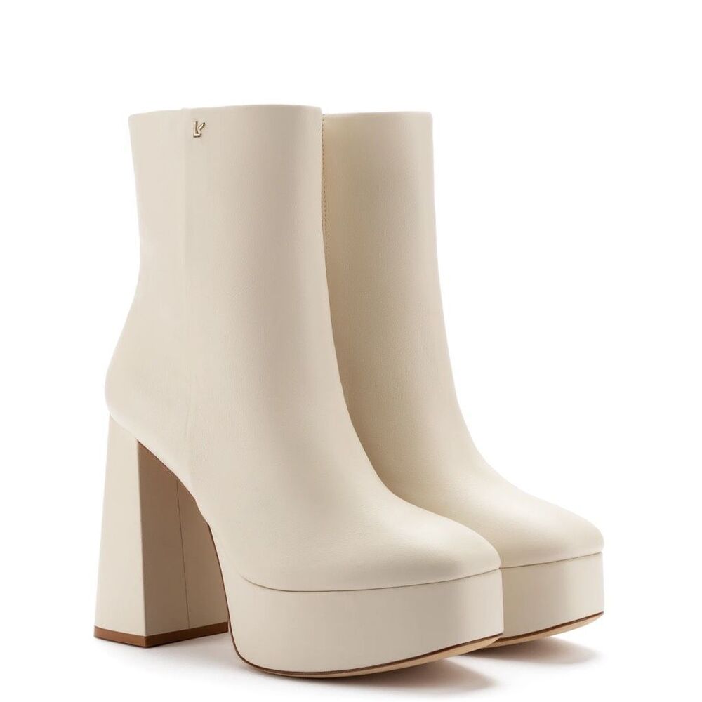Larroude Dolly Leather Platform Boots US 8.5 $475